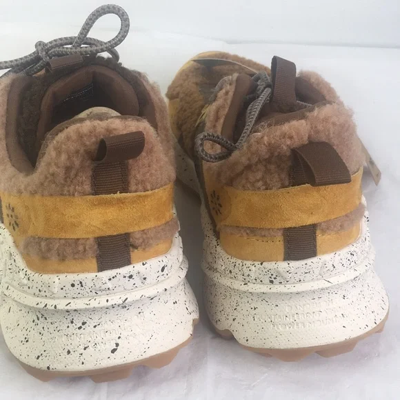 New Flower Mountain Women's Noa Sneaker Faux Shearling Kotetsu Tan - Picture 7 of 10